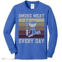 Smoke Meat Everyday Barbecue Grill Griller Grillfather Gift Kids Long Sleeve Shirt thumb 0