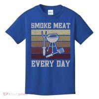 Smoke Meat Everyday Barbecue Grill Griller Grillfather Gift Kids T-Shirt thumb 0