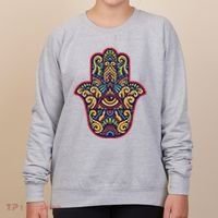 Spiritual Mystic Eye Third Eye All Seeing Eye Hamsa Hand Women's Sweatshirt thumb 0