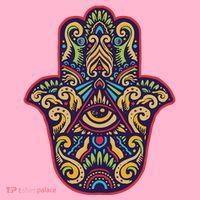 Spiritual Mystic Eye Third Eye All Seeing Eye Hamsa Hand Coaster thumb 2