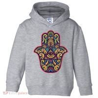 Spiritual Mystic Eye Third Eye All Seeing Eye Hamsa Hand Toddler Hoodie thumb 0