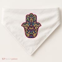 Spiritual Mystic Eye Third Eye All Seeing Eye Hamsa Hand USA-Made Doggie Bandana thumb 0