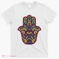 Spiritual Mystic Eye Third Eye All Seeing Eye Hamsa Hand T-Shirt thumb 0