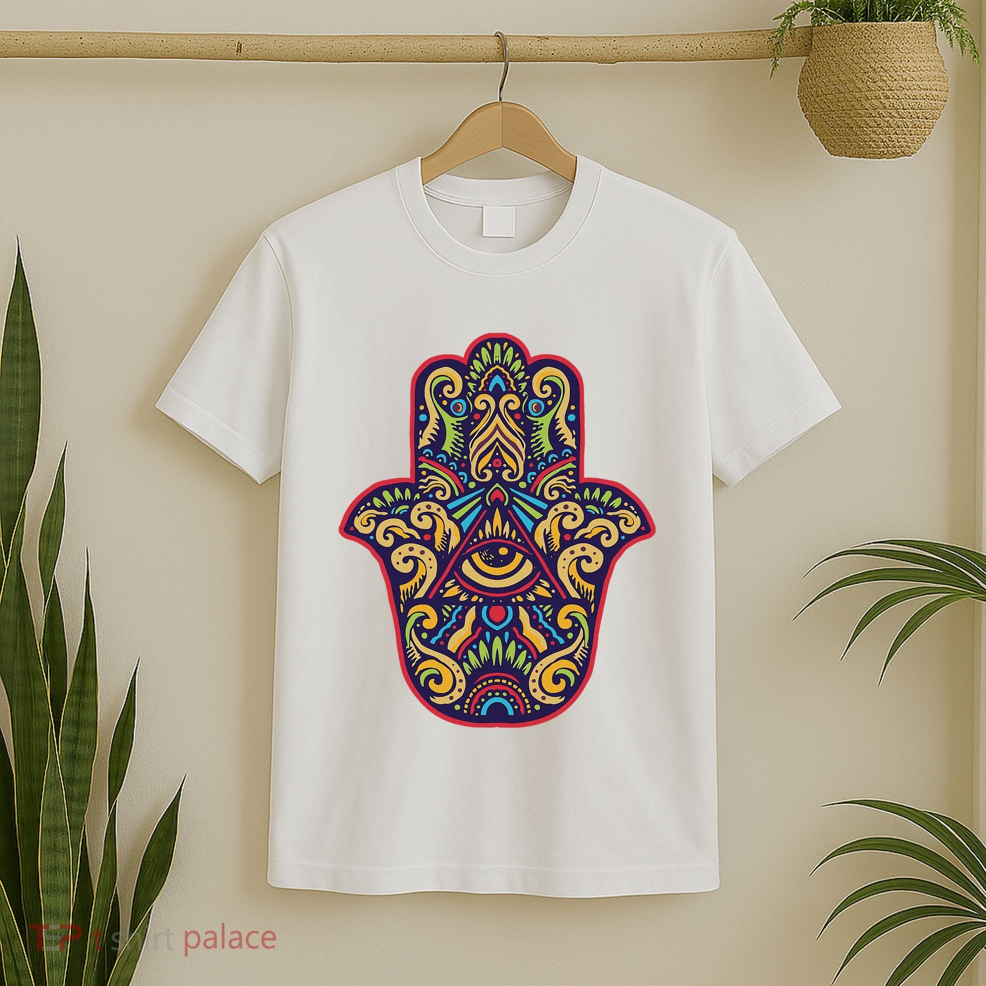 Spiritual Mystic Eye Third Eye All Seeing Eye Hamsa Hand T-Shirt
