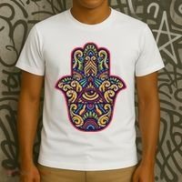 Spiritual Mystic Eye Third Eye All Seeing Eye Hamsa Hand T-Shirt thumb 3