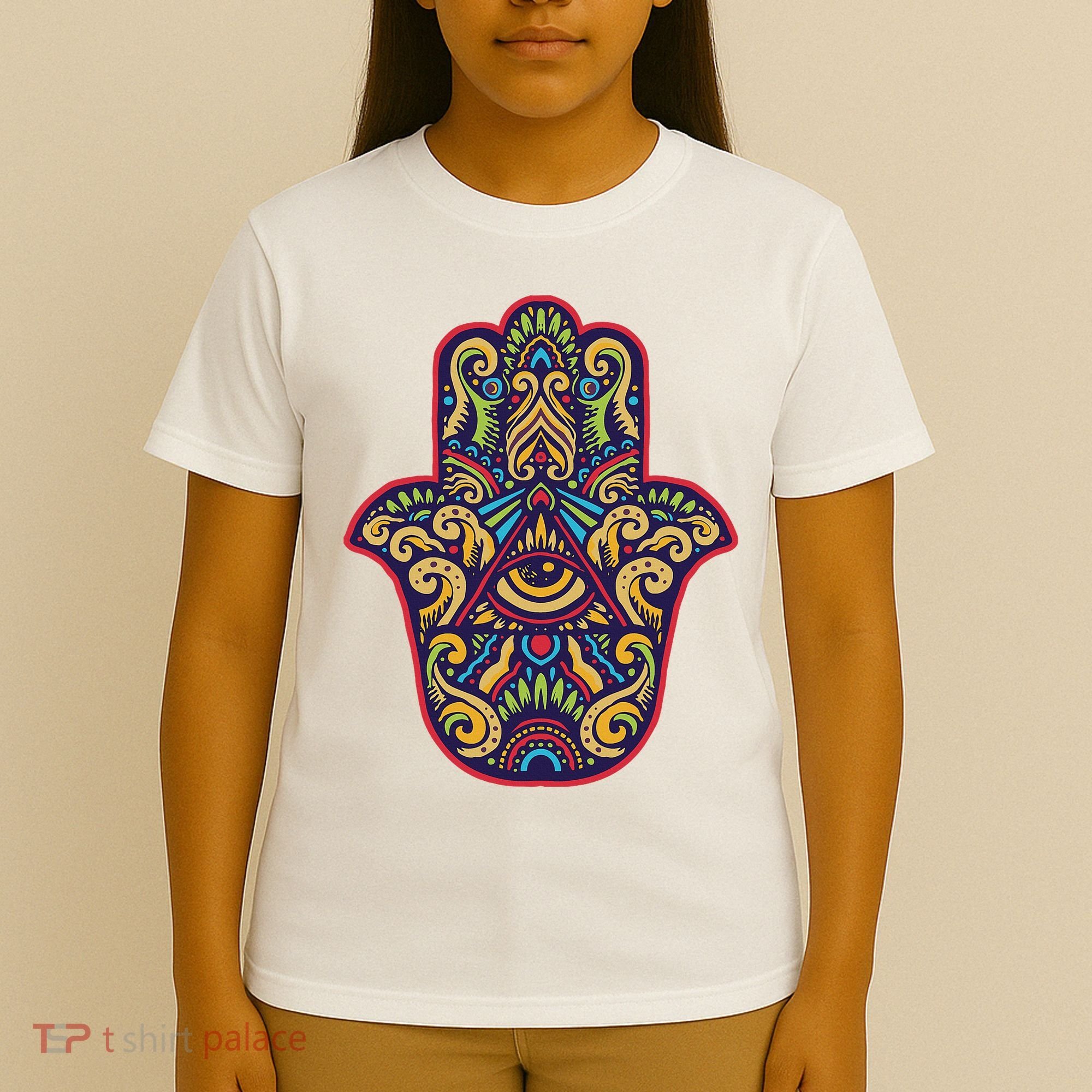 Spiritual Mystic Eye Third Eye All Seeing Eye Hamsa Hand T-Shirt