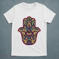 Spiritual Mystic Eye Third Eye All Seeing Eye Hamsa Hand T-Shirt thumb 5