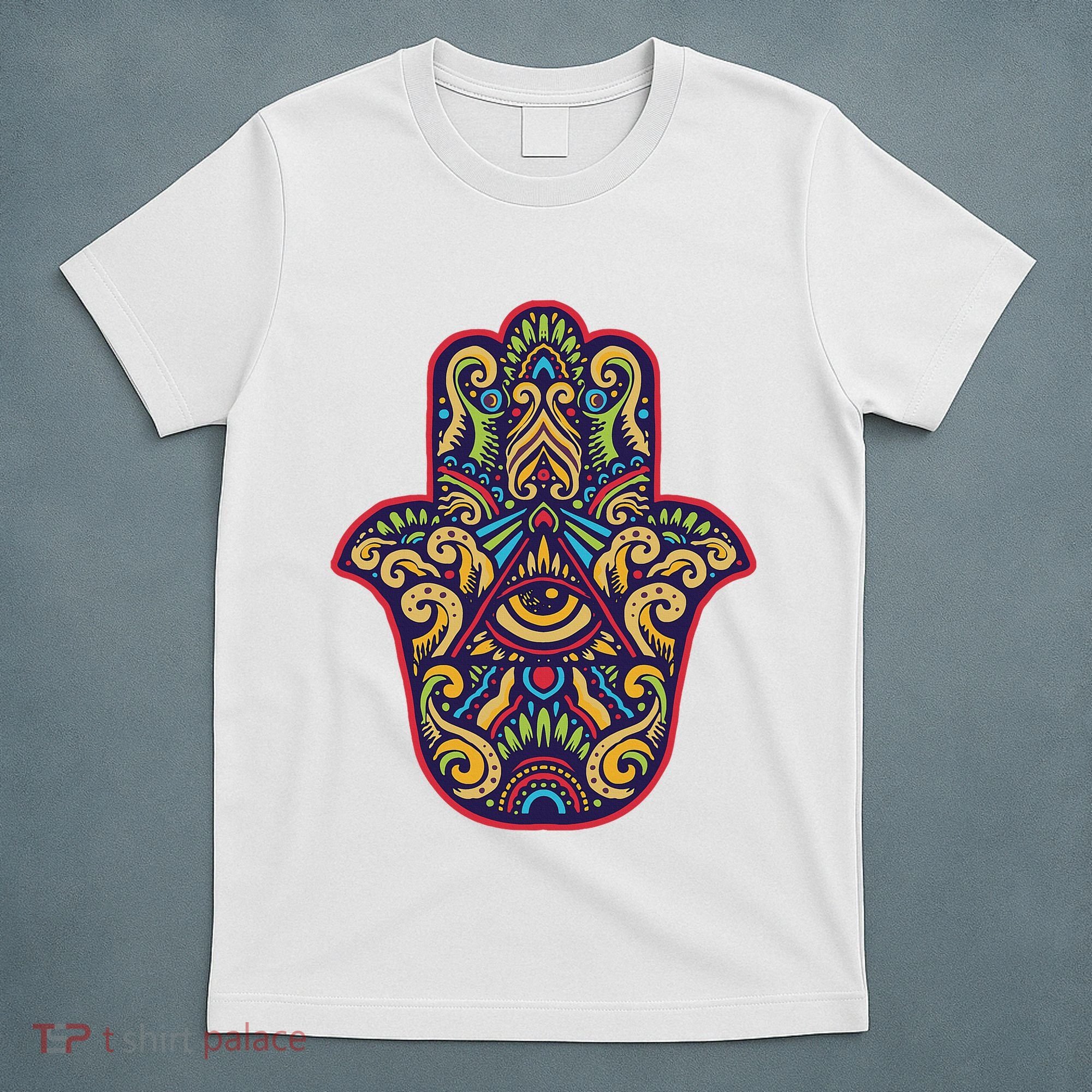 Spiritual Mystic Eye Third Eye All Seeing Eye Hamsa Hand T-Shirt