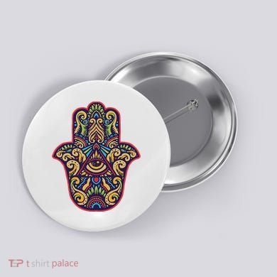 Spiritual Mystic Eye Third Eye All Seeing Eye Hamsa Hand Button