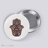Spiritual Mystic Eye Third Eye All Seeing Eye Hamsa Hand Button thumb 0