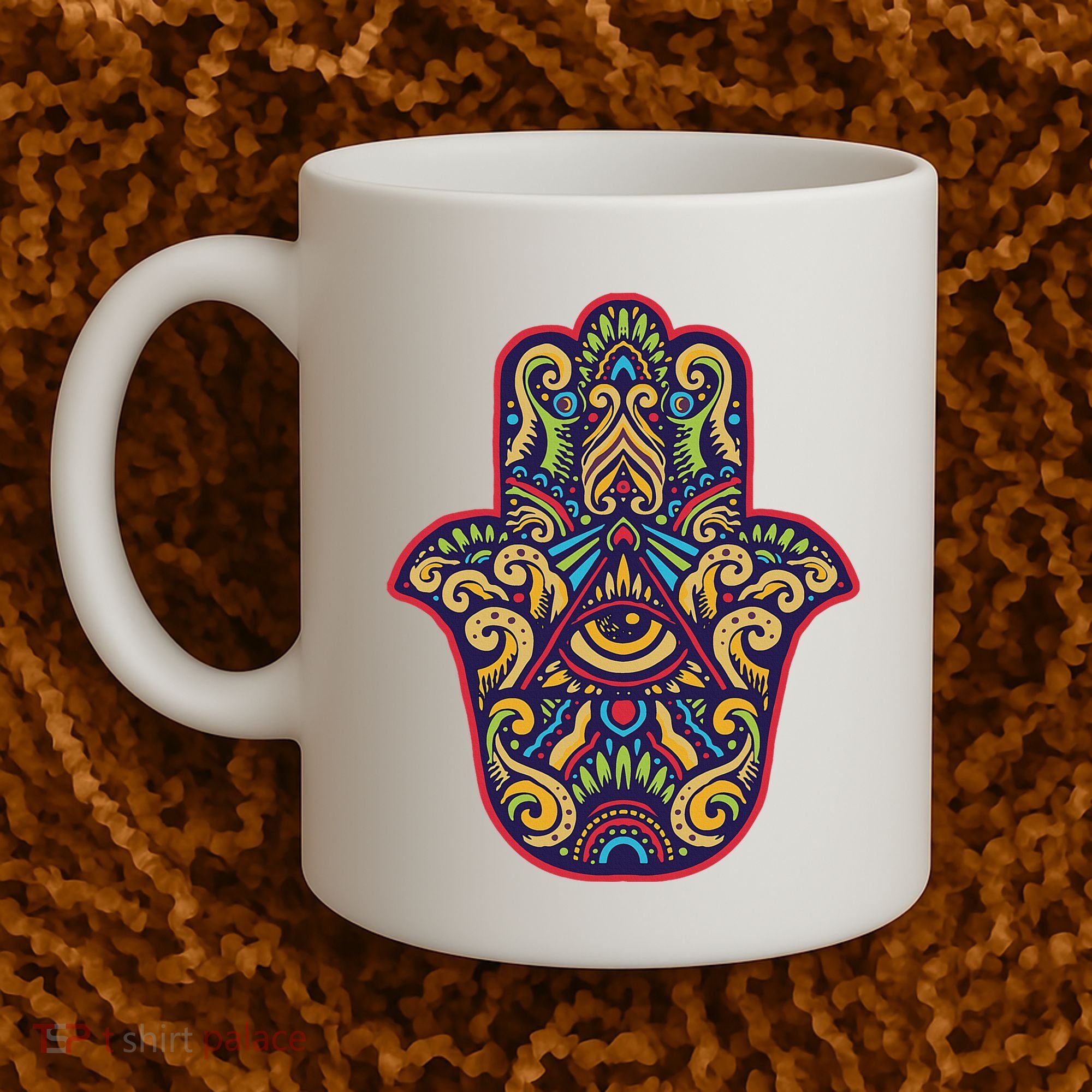 Spiritual Mystic Eye Third Eye All Seeing Eye Hamsa Hand Coffee Mug