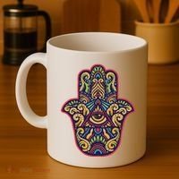 Spiritual Mystic Eye Third Eye All Seeing Eye Hamsa Hand Coffee Mug thumb 4