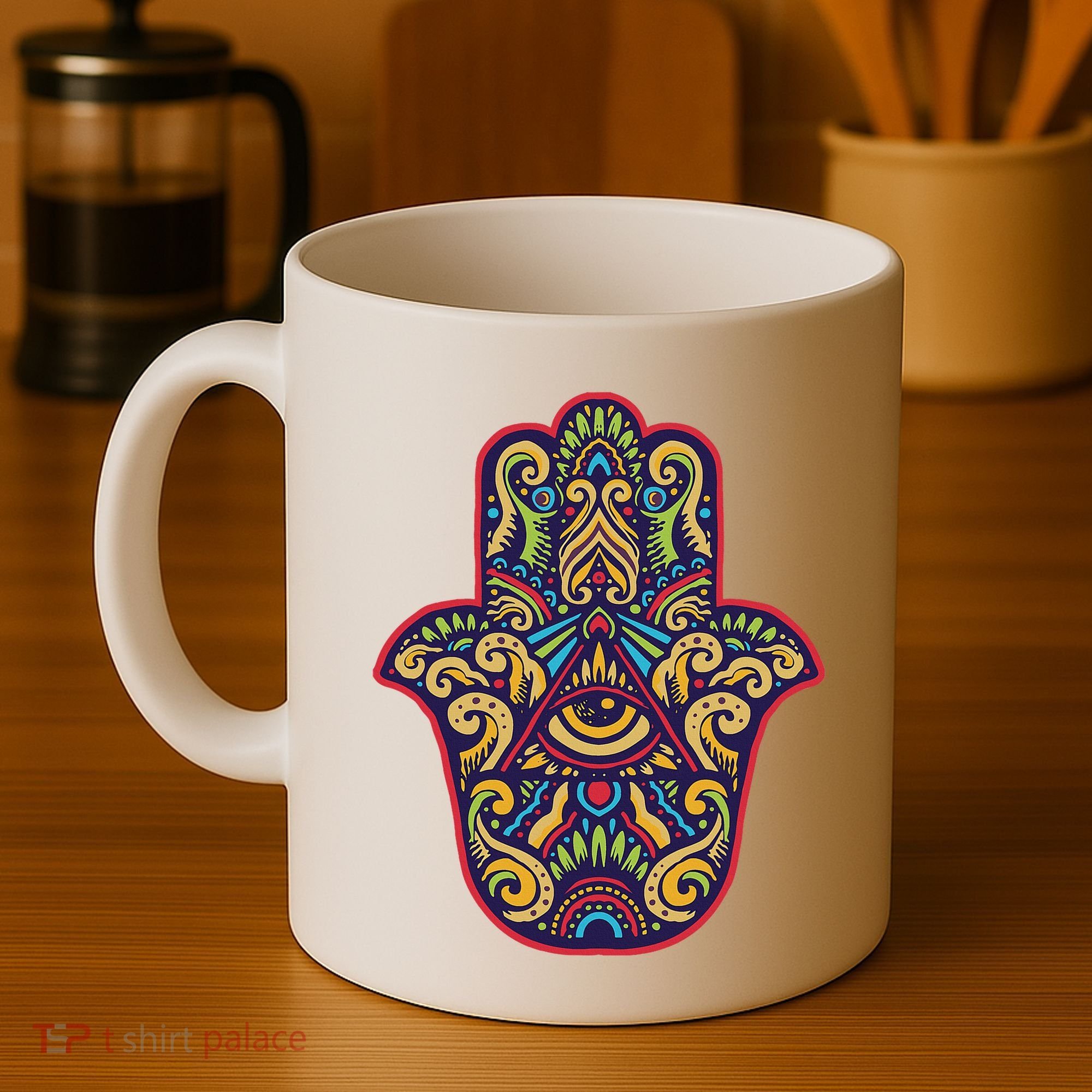 Spiritual Mystic Eye Third Eye All Seeing Eye Hamsa Hand Coffee Mug