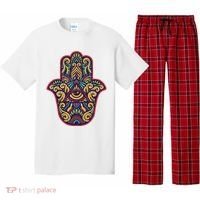 Spiritual Mystic Eye Third Eye All Seeing Eye Hamsa Hand Pajama Set thumb 0
