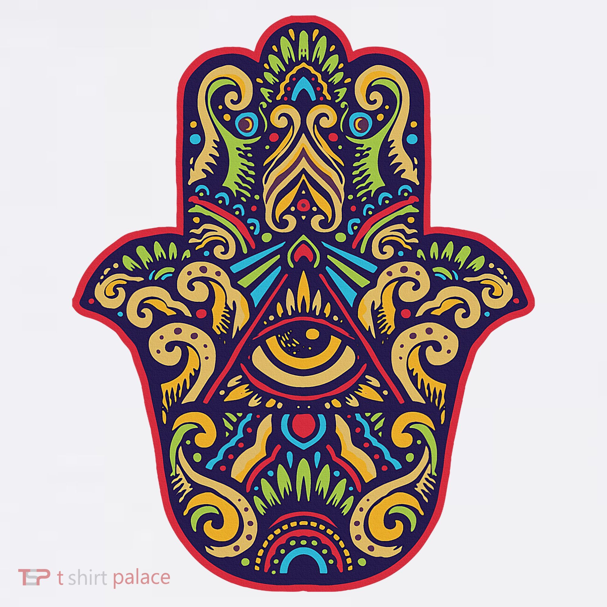 Spiritual Mystic Eye Third Eye All Seeing Eye Hamsa Hand Mousepad