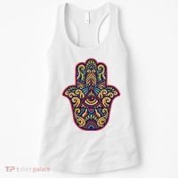 Spiritual Mystic Eye Third Eye All Seeing Eye Hamsa Hand Women's Tank Top thumb 0