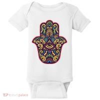 Spiritual Mystic Eye Third Eye All Seeing Eye Hamsa Hand Baby Bodysuit thumb 0