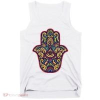 Spiritual Mystic Eye Third Eye All Seeing Eye Hamsa Hand Tank Top thumb 0