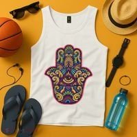 Spiritual Mystic Eye Third Eye All Seeing Eye Hamsa Hand Tank Top thumb 4