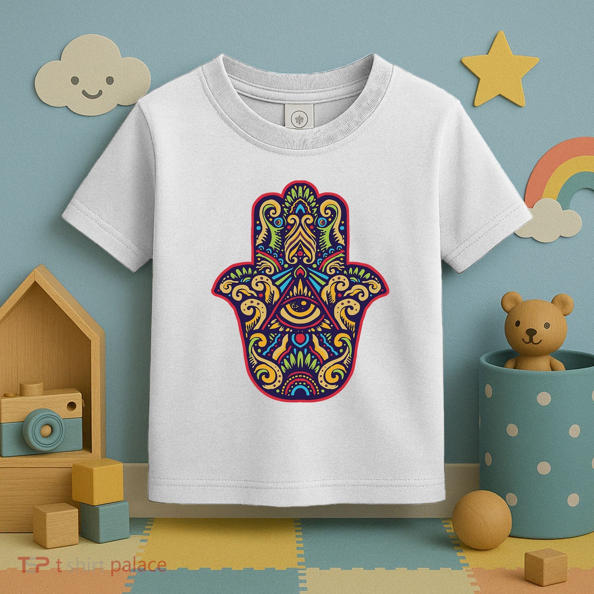 Spiritual Mystic Eye Third Eye All Seeing Eye Hamsa Hand Toddler T-Shirt