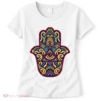 Spiritual Mystic Eye Third Eye All Seeing Eye Hamsa Hand Women's T-Shirt thumb 0