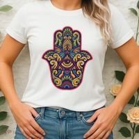 Spiritual Mystic Eye Third Eye All Seeing Eye Hamsa Hand Women's T-Shirt thumb 2