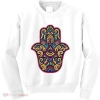 Spiritual Mystic Eye Third Eye All Seeing Eye Hamsa Hand Kids Sweatshirt thumb 0
