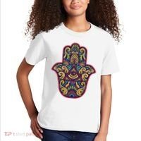 Spiritual Mystic Eye Third Eye All Seeing Eye Hamsa Hand Kids T-Shirt thumb 2