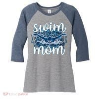 Swim Mom For MotheS Day Women's Tri-Blend 3/4-Sleeve Raglan Shirt thumb 0