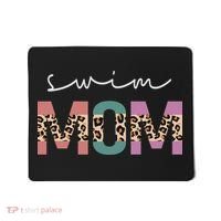 Swim Mom Funny Swimmer Swimming Lover Gift Leopard Mousepad thumb 0