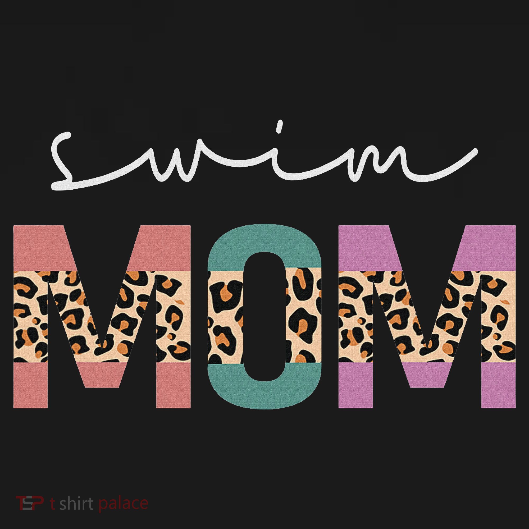 Swim Mom Funny Swimmer Swimming Lover Gift Leopard Baby Bodysuit