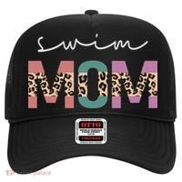 Swim Mom Funny Swimmer Swimming Lover Gift Leopard Hat thumb 0