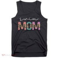 Swim Mom Funny Swimmer Swimming Lover Gift Leopard Tank Top thumb 0