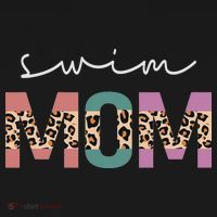 Swim Mom Funny Swimmer Swimming Lover Gift Leopard Kids Sweatshirt thumb 2