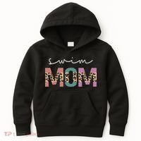 Swim Mom Funny Swimmer Swimming Lover Gift Leopard Kids Hoodie thumb 0