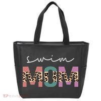 Swim Mom Funny Swimmer Swimming Lover Gift Leopard Tote Bag thumb 0