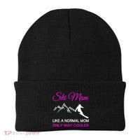 Ski Mom Funny Skiing Mama Mother Winter Sport Lover Gift Beanie thumb 0