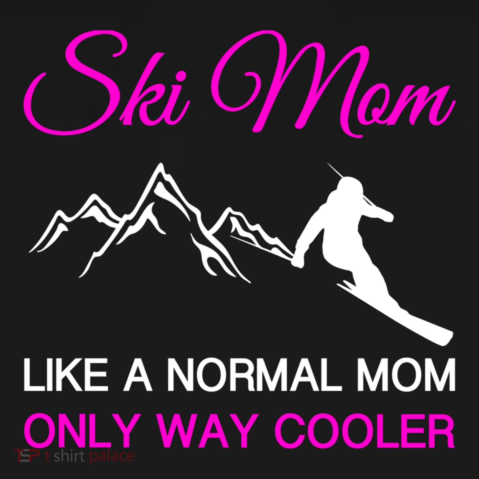 Ski Mom Funny Skiing Mama Mother Winter Sport Lover Gift Ornament