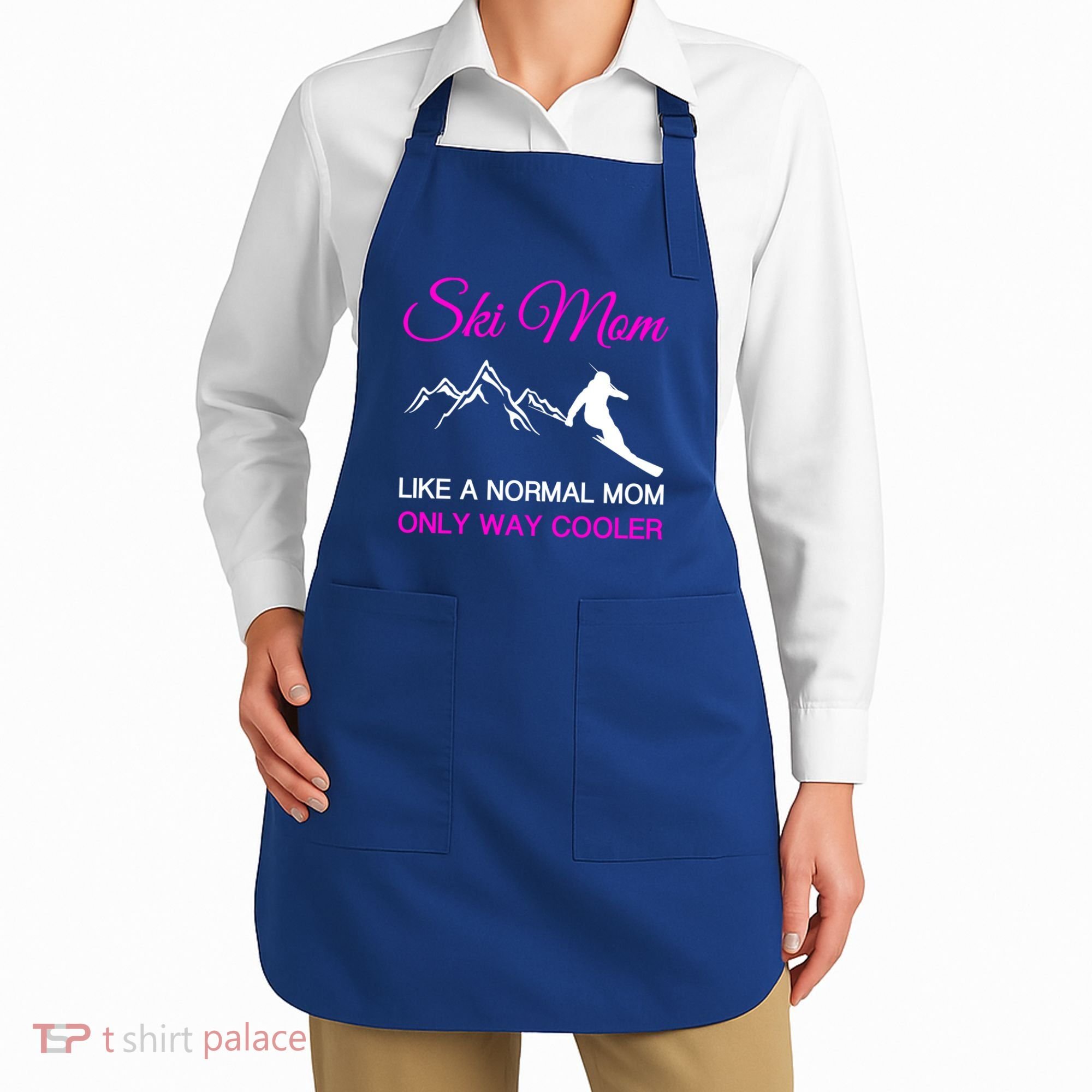 Ski Mom Funny Skiing Mama Mother Winter Sport Lover Gift Apron
