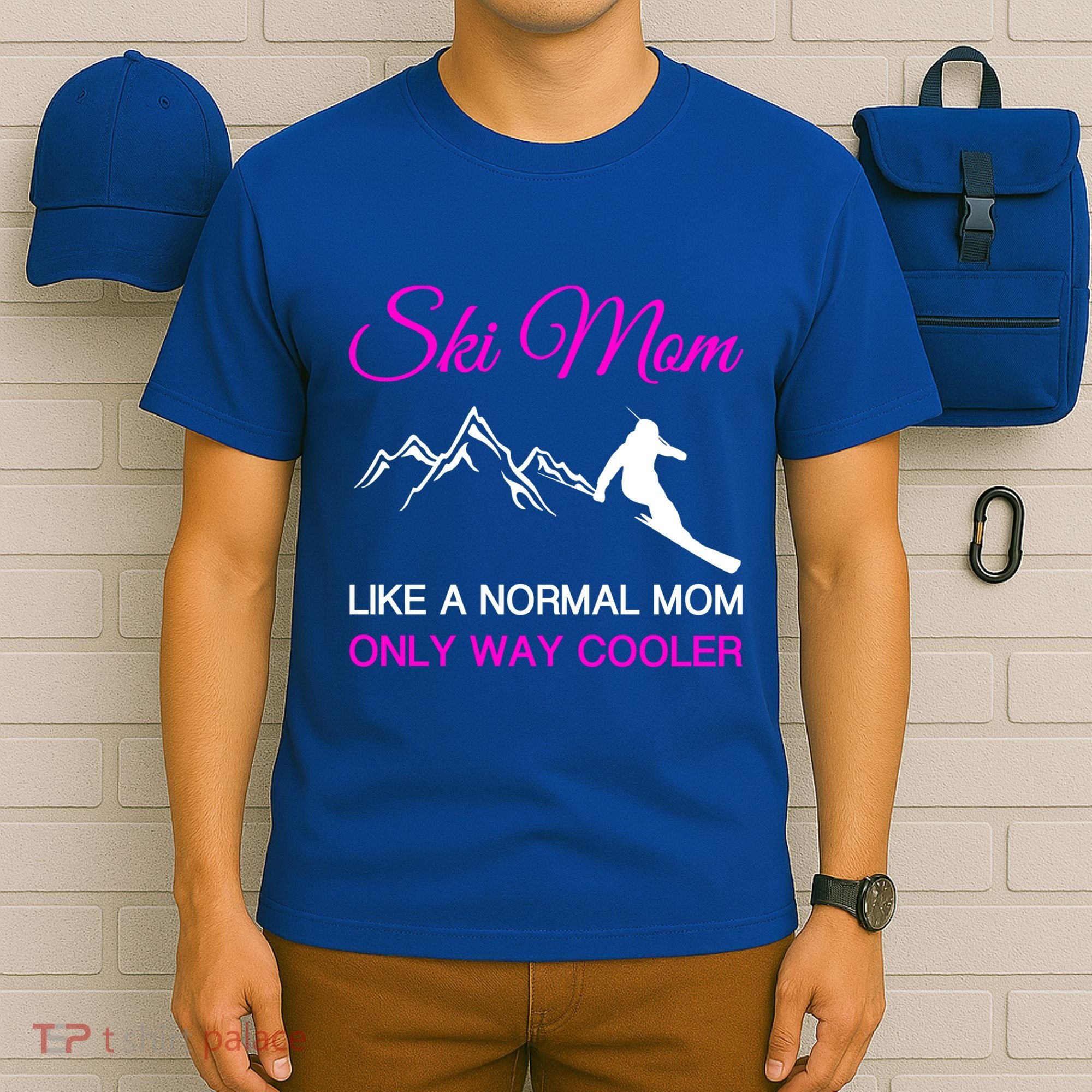 Ski Mom Funny Skiing Mama Mother Winter Sport Lover Gift T-Shirt