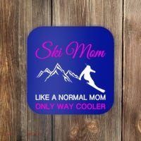 Ski Mom Funny Skiing Mama Mother Winter Sport Lover Gift Coaster thumb 0