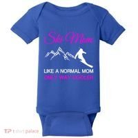 Ski Mom Funny Skiing Mama Mother Winter Sport Lover Gift Baby Bodysuit thumb 0