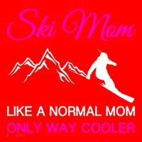 Ski Mom Funny Skiing Mama Mother Winter Sport Lover Gift Santa Hat thumb 1