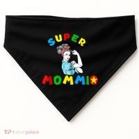 Super Mommio Funny Mommy Mothers Day USA-Made Doggie Bandana thumb 0
