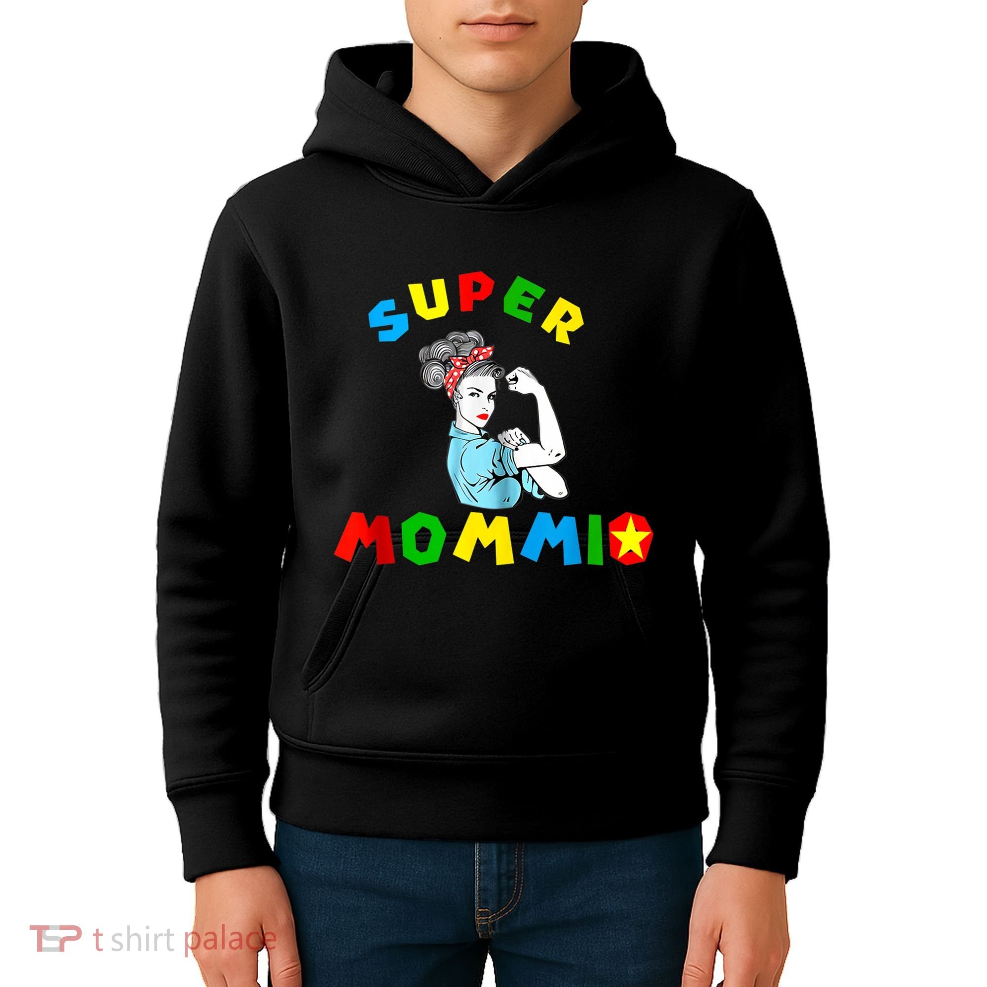 Super Mommio Funny Mommy Mothers Day Kids Hoodie