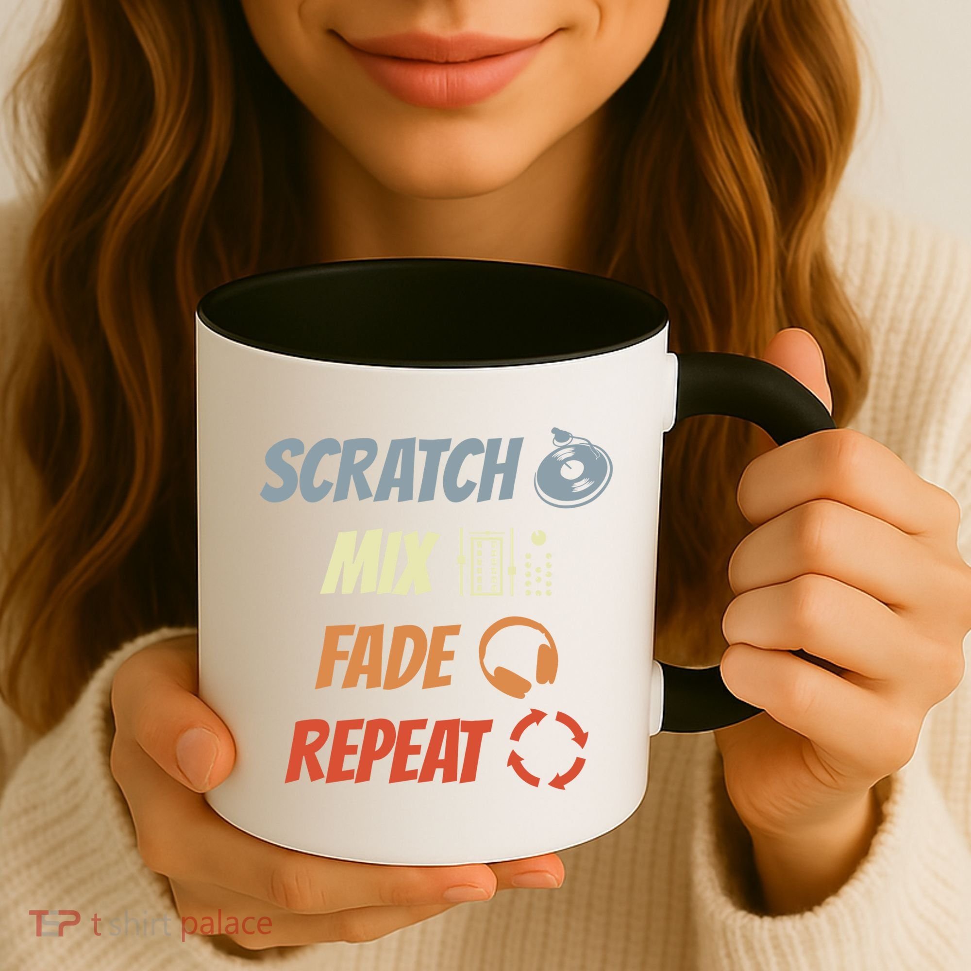 Scratch Mix Fade Repeat Disc Jockey Dj Gift Coffee Mug