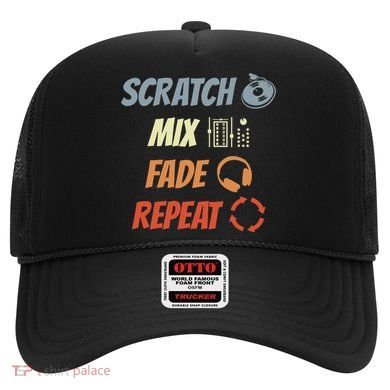 Scratch Mix Fade Repeat Disc Jockey Dj Gift Hat