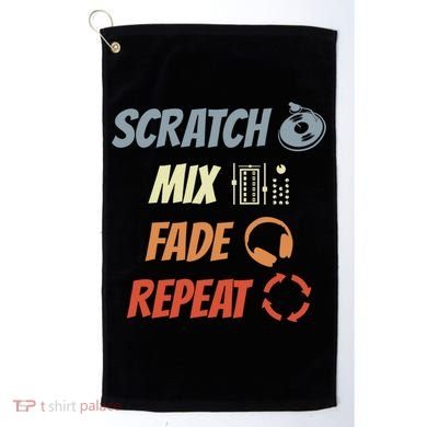 Scratch Mix Fade Repeat Disc Jockey Dj Gift Golf Towel