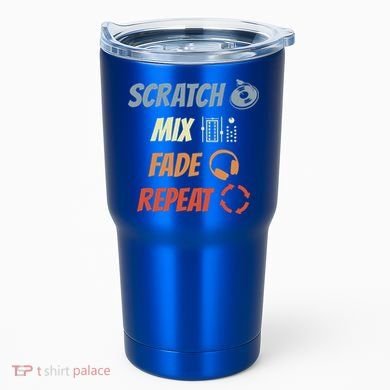 Scratch Mix Fade Repeat Disc Jockey Dj Gift Tumbler