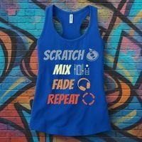Scratch Mix Fade Repeat Disc Jockey Dj Gift Women's Tank Top thumb 3